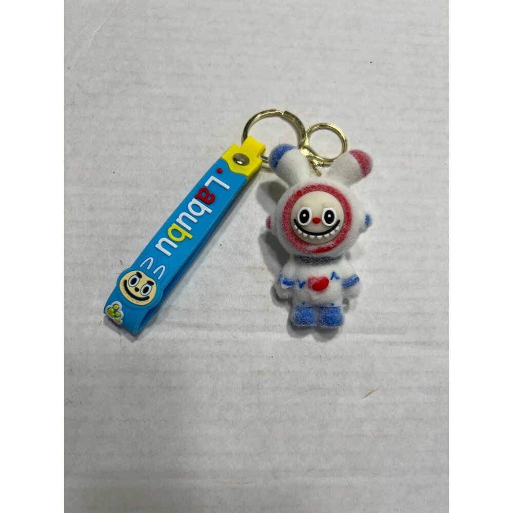 Labubu Plush Keychain With Smiling Character & Heart Design - Picture 2 of 5